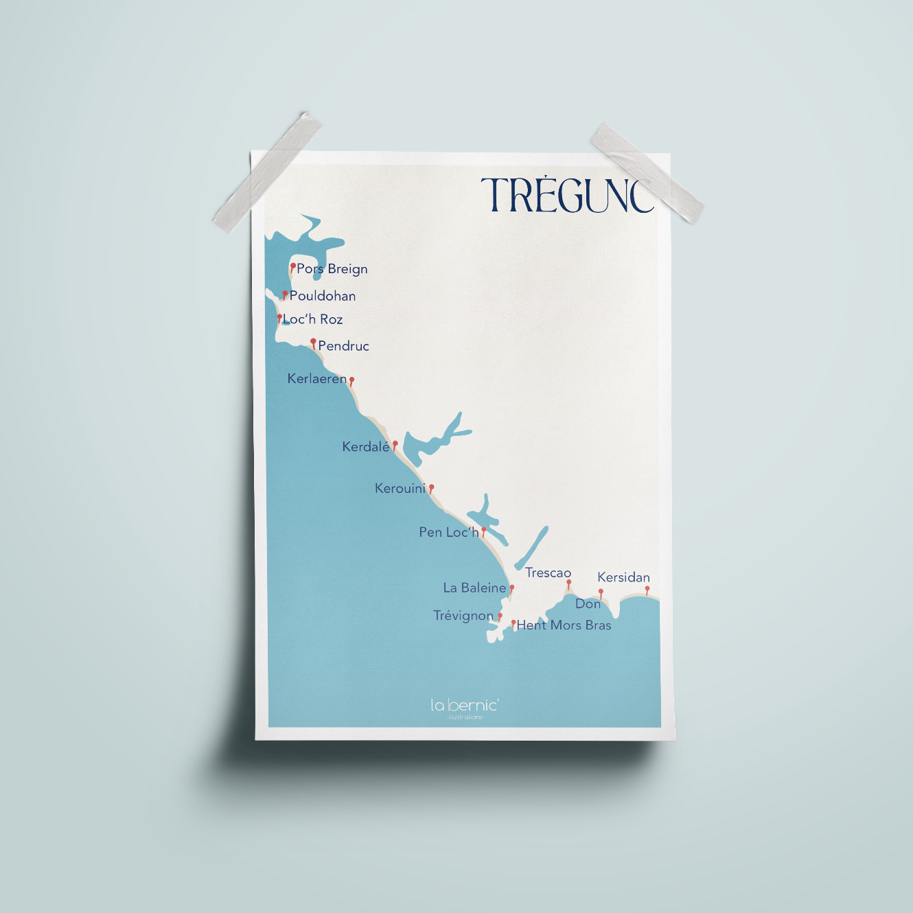Affiche •TRÉGUNC• et ses plages