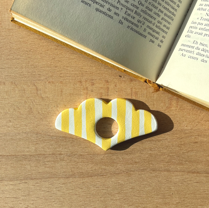 Bague de lecture jaune festons