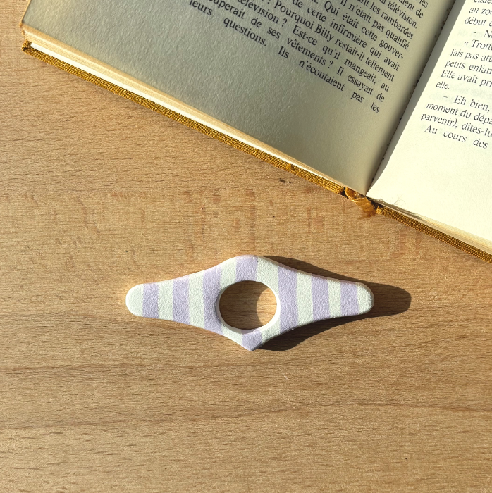 Bague de lecture lavande bombee