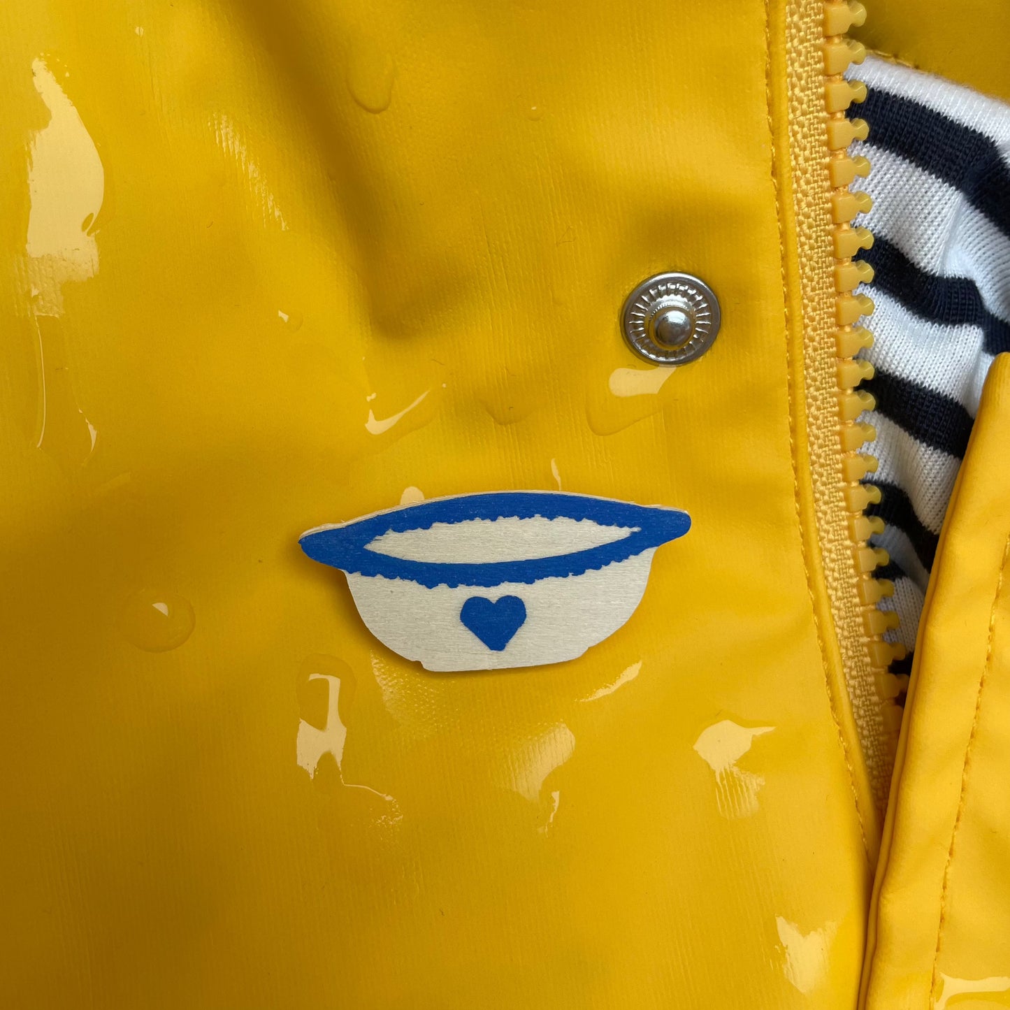 Broche bol breton bois Bleu