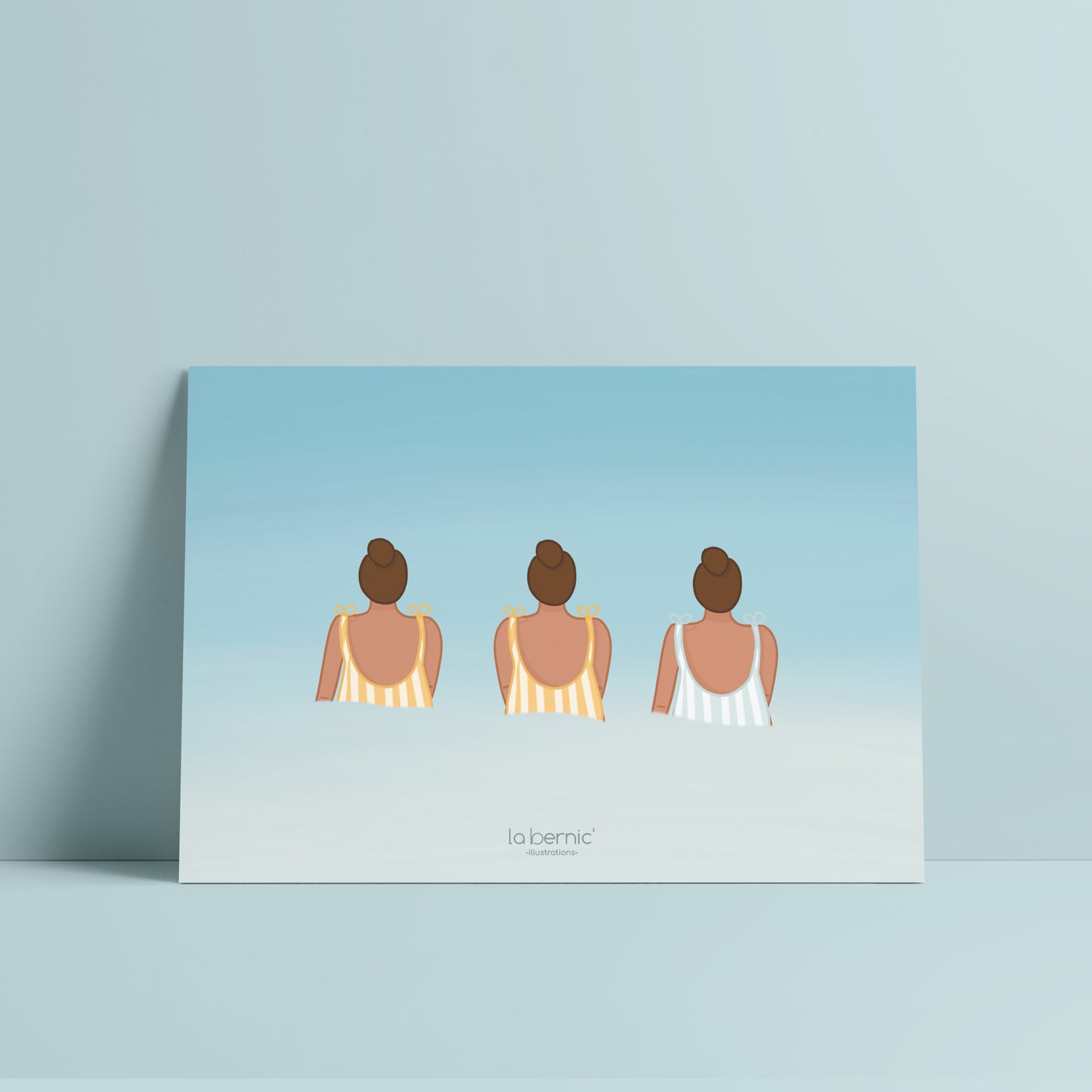 Carte postale les baigneuses