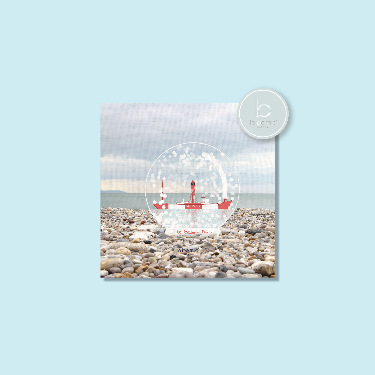 Illustration Le Havre sur Toile Bateau Feu