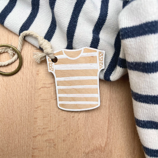 porte clef •MARINIÈRE• Blanc