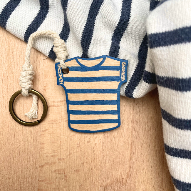 porte clef •MARINIÈRE• Bleu Marine