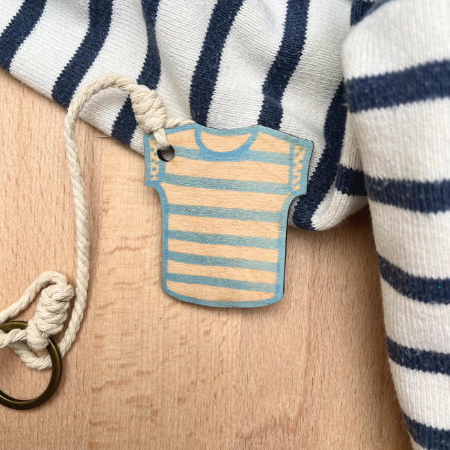 porte clef •MARINIÈRE• Bleu Requin