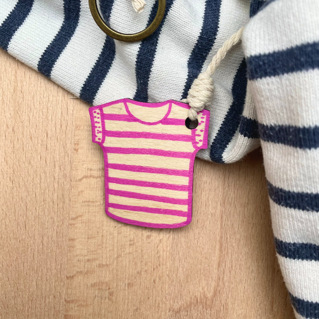 porte clef •MARINIÈRE• Rose