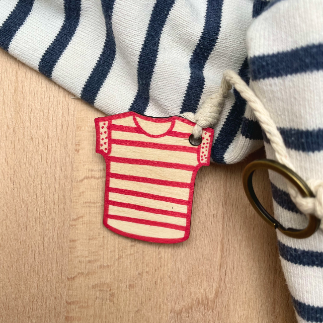 porte clef •MARINIÈRE• Rouge