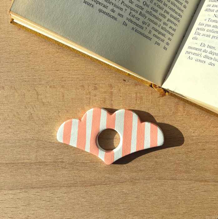 bague de lecture rouge festons