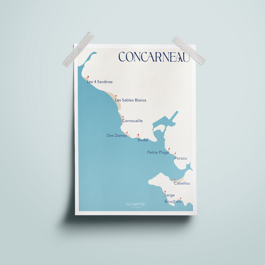 Affiche •CONCARNEAU• et ses plages