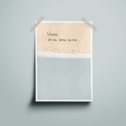 Affiche Saline A5 viens on va sentir la mer 