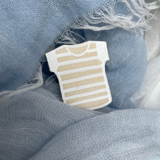 Broche marinière bois blanc