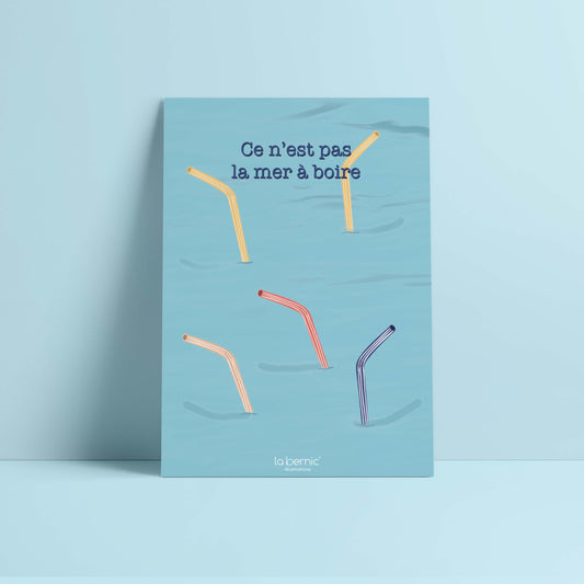 Carte postale Ce n'est pas la mer a boire