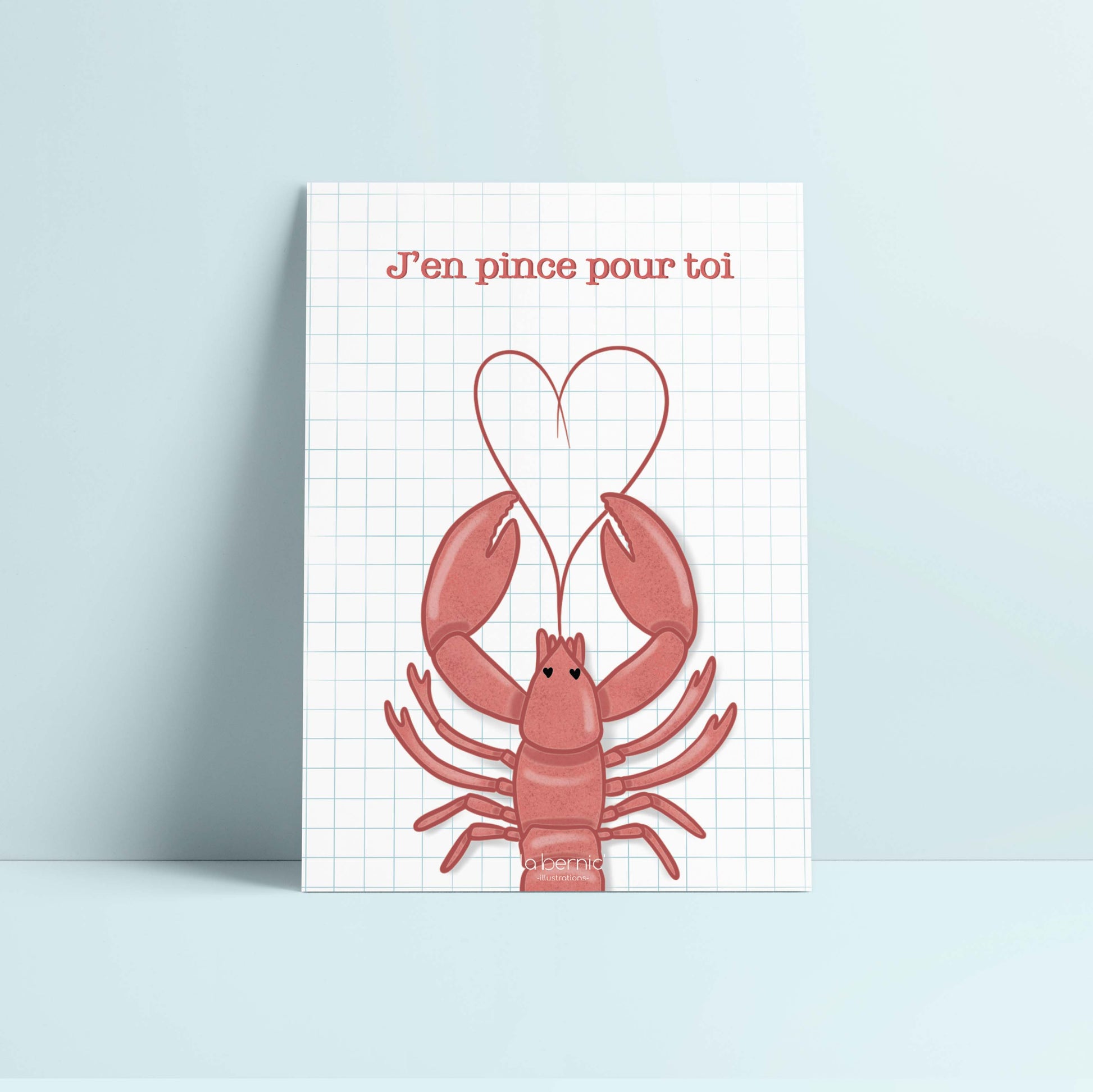 Carte postale J'en pince pour toi 