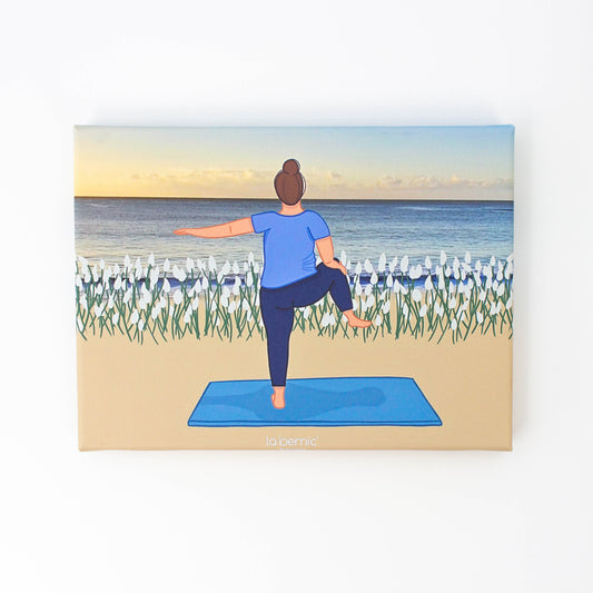 Illustration sur toile pilate relax De face