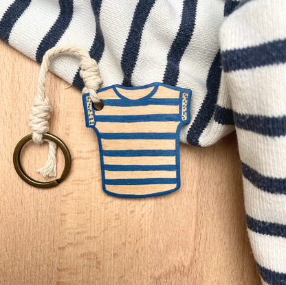 porte clef •MARINIÈRE• Bleu Marine