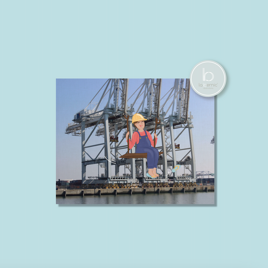 illustration sur toile l’acrobate du port du Havre